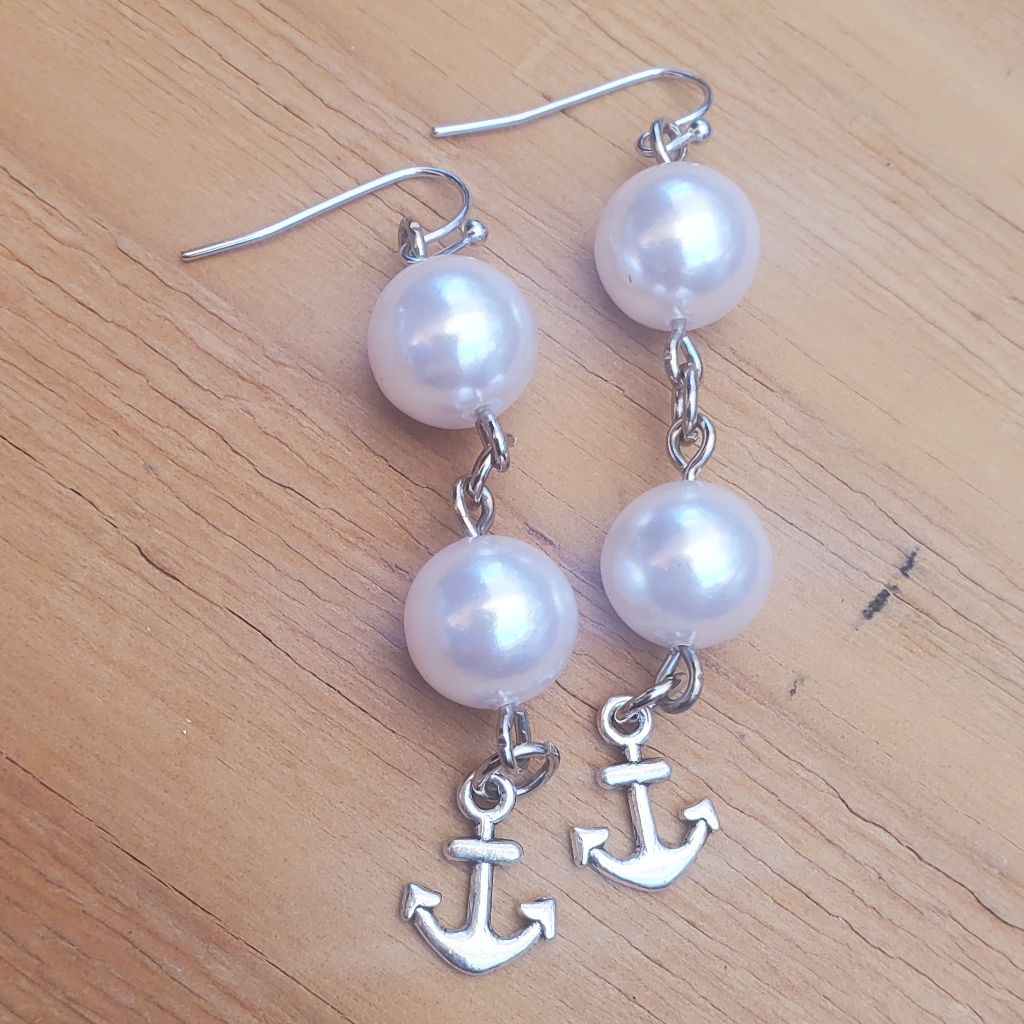 Anchor Charm Earrings